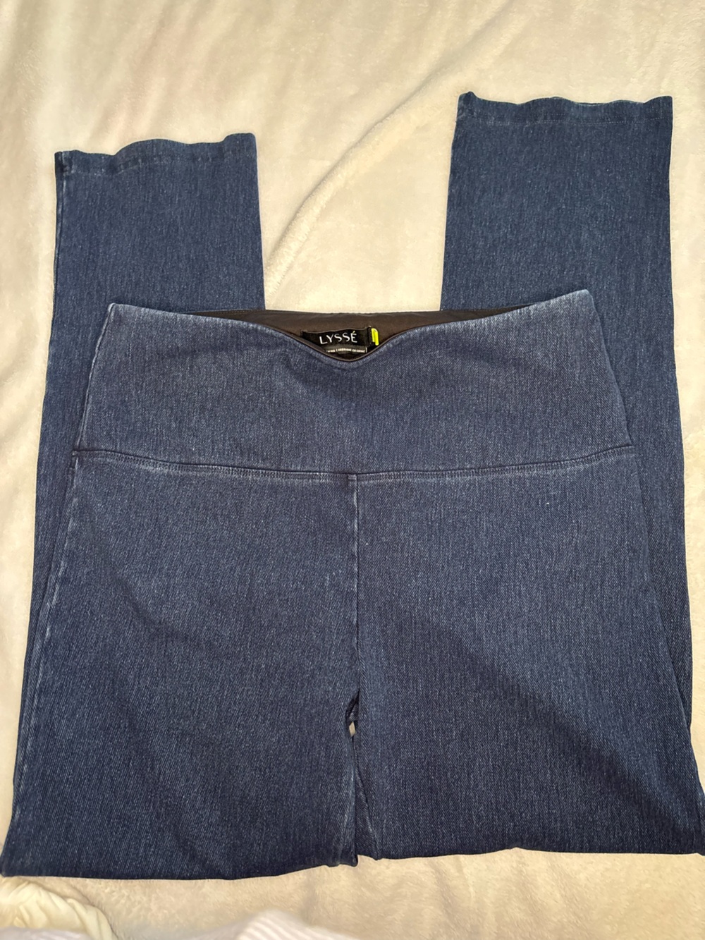 ⭐ Lyssé High-Waisted Blue Denim Leggings / Jegging ⭐ - Picture 3 of 4